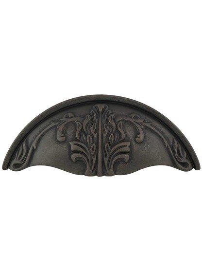 Corinthian Cup Pull - 3 inch Center-to-Center in Ancient Bronze.